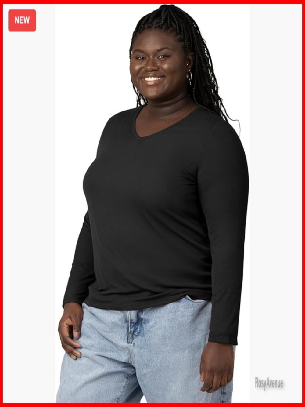Ribbed Bamboo Maternity Nursing Long Sleeve T-Shirt V-Neck